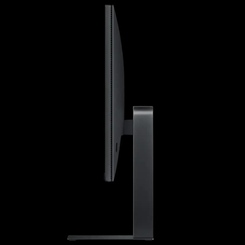 Profil latéral fin du moniteur Xiaomi A24i 23,8 pouces FHD IPS 100 Hz, cadre mince, dalle mate, pied rectangulaire stable, connectique arrière discrète