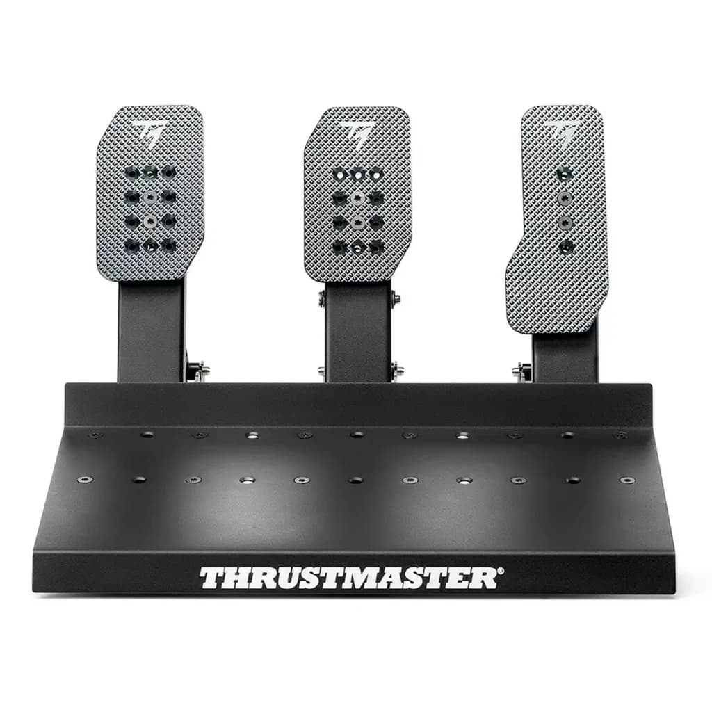 Thrustmaster RACE PEDALS III LC con 3 pedales ajustables en metal, acabado tipo fibra de carbono, base robusta antideslizante y diseño modular para