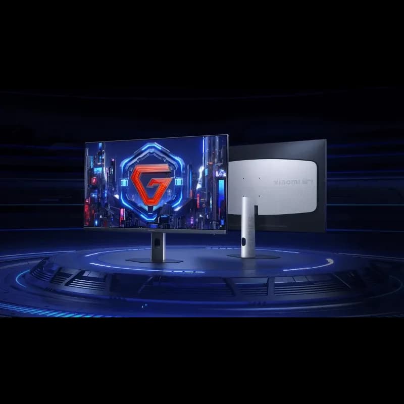 Monitor Xiaomi 2K Gaming G27Qi 2026 avec dalle 27 pouces 2K, bords fins, design noir mat, pied réglable et rétroéclairage RGB, idéal pour setup gaming