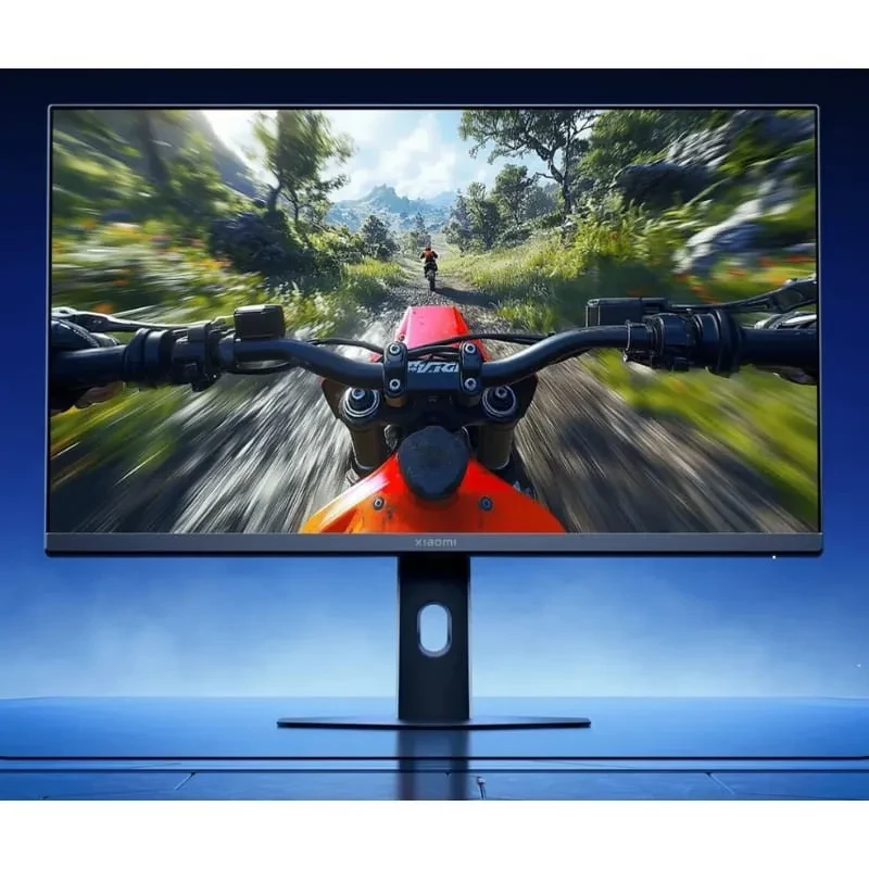 Monitor Xiaomi 2K Gaming G27Qi 2026 con pantalla 27 pulgadas 2K, biseles ultrafinos, soporte central robusto y diseño gamer con iluminación azul y rojo en - Ítem3