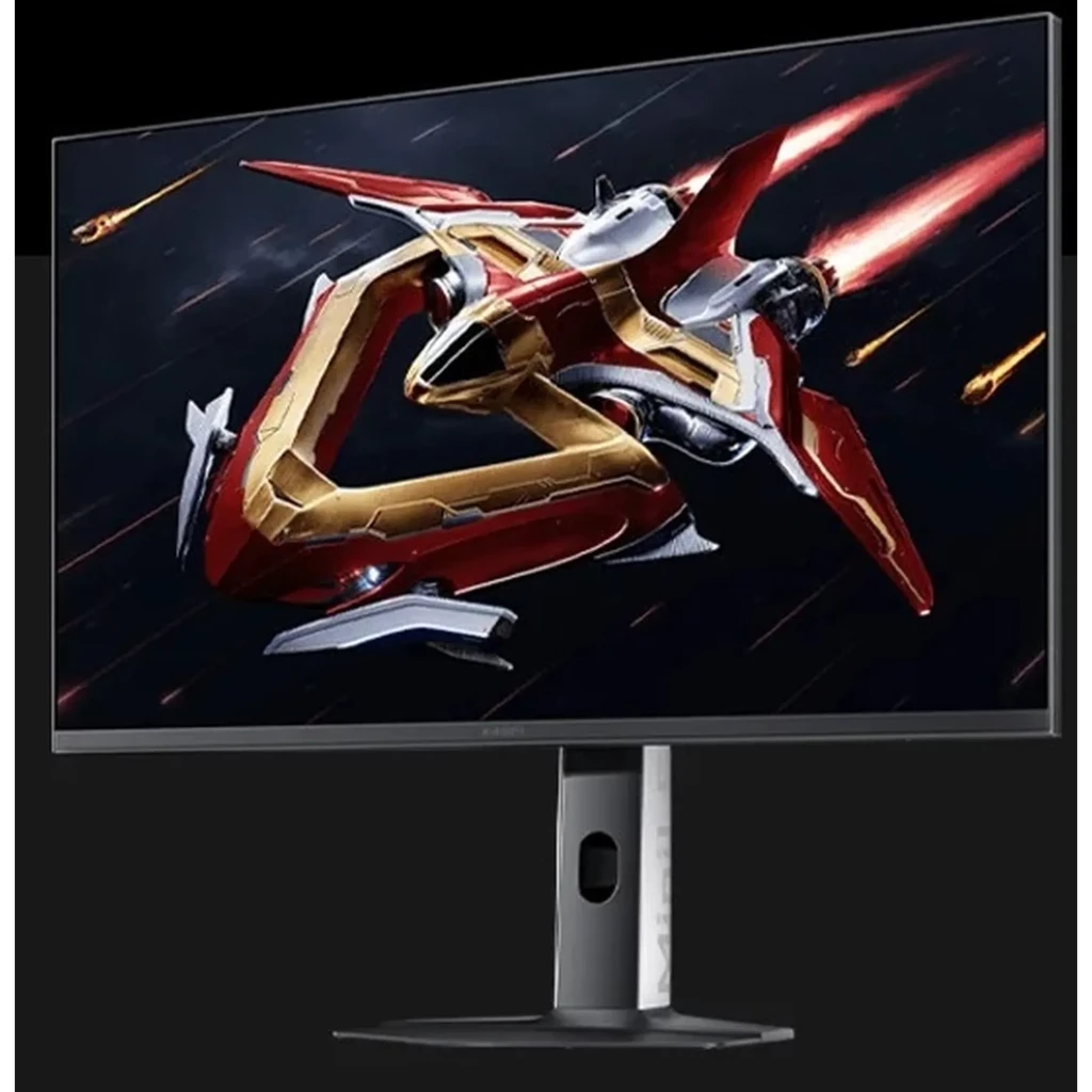 Monitor Xiaomi Gaming G Pro 27Qi 27 pol com tela sem bordas, base ajustável, Mini LED, QHD e 180 Hz exibindo nave espacial em cores vibrantes - Item3