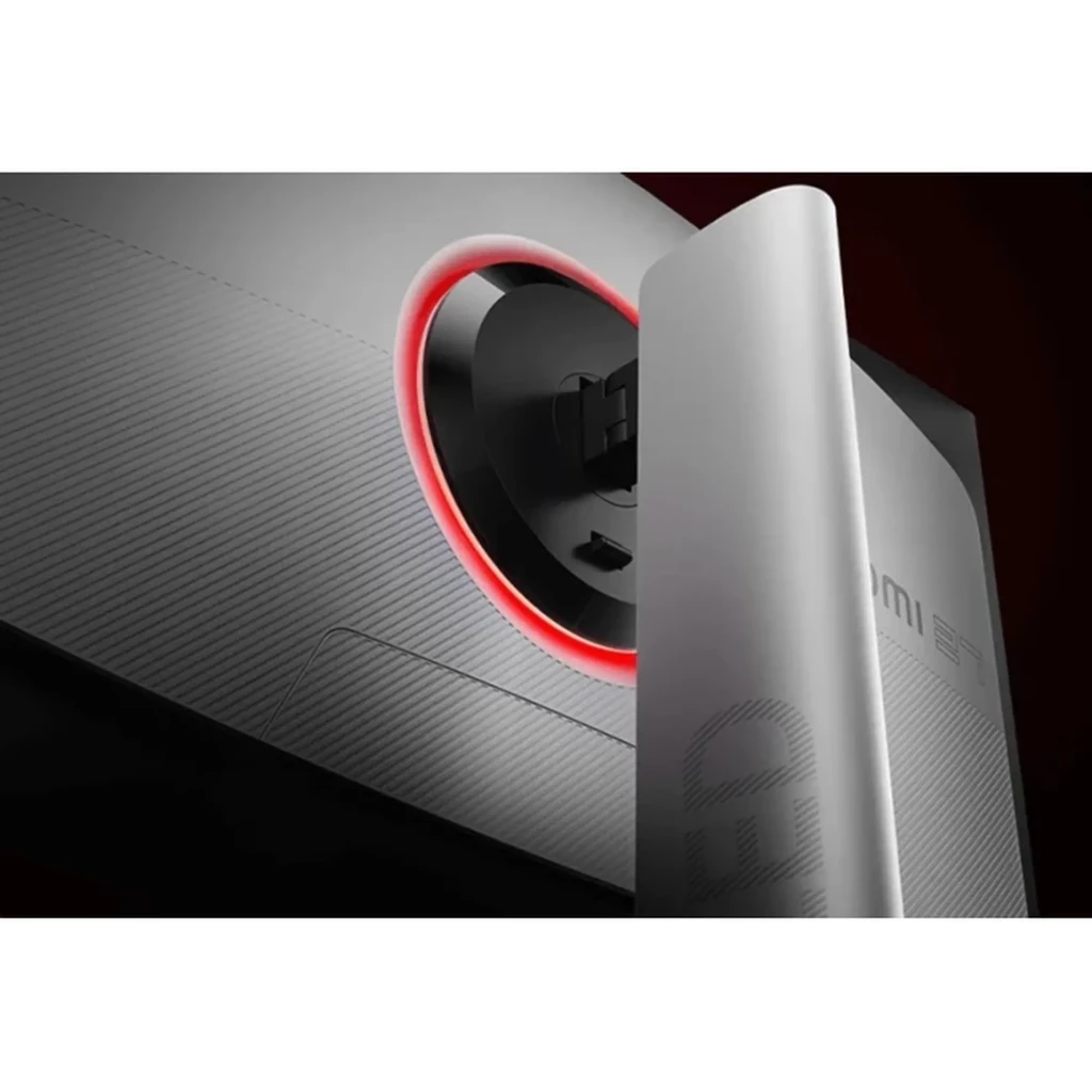 Monitor Xiaomi Gaming G Pro 27Qi 27 pol com tela sem bordas, base ajustável, Mini LED, QHD e 180 Hz exibindo nave espacial em cores vibrantes - Item5