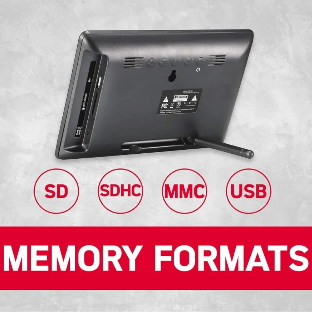 AgfaPhoto Realiview APF700, marco digital con pantalla LED de 7 pulgadas, marco negro con soporte trasero - Ítem5