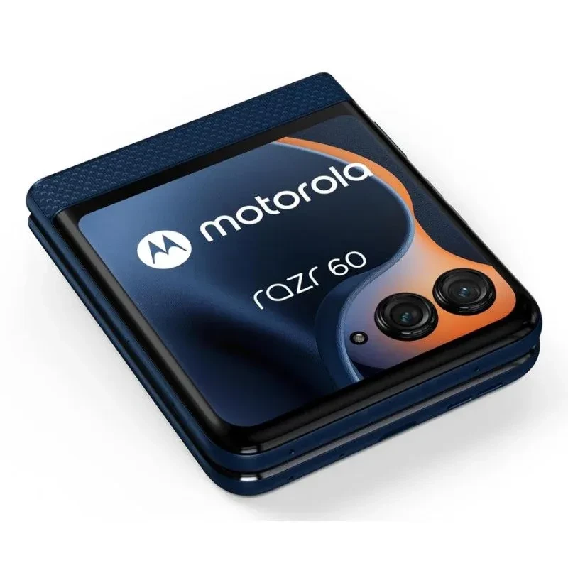 Motorola Razr 60 5G azul Gibraltar Sea dobrável, tela interna 6,9 pol e externa compacta, duas câmeras traseiras, design premium com Moto AI - Item5