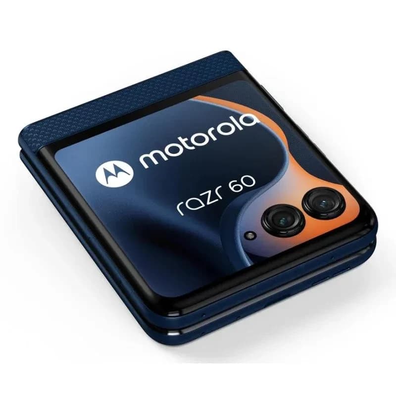 Motorola Razr 60 5G bleu pliable 256 Go écran 6,9 pouces, double capteur photo externe, bords arrondis, finition Gibraltar Sea avec Moto AI