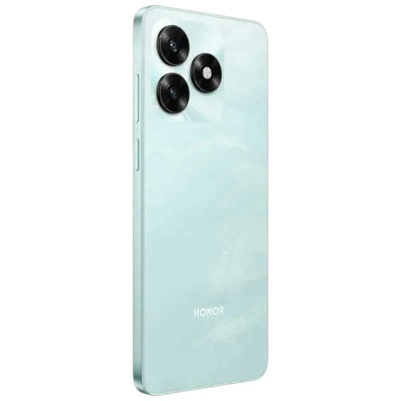 Honor X5c Plus cyan con triple cámara trasera en módulos circulares, pantalla con notch en V, 256GB, 4GB RAM y diseño elegante brillante - Ítem7
