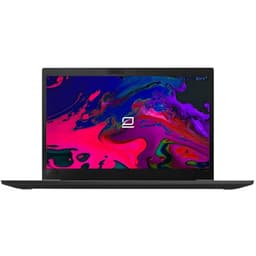 Lenovo ThinkPad T480s 14 pulgadas renovado en buen estado, chasis negro delgado, biseles finos y pantalla con bisel superior con webcam y colores vibrantes