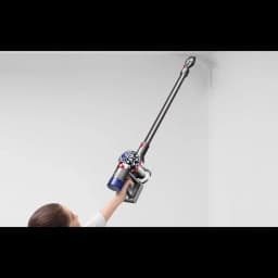 Dyson V8 Cyclone aspiradora sin cables, diseño ligero y alargado, limpia esquinas y techos con tubo largo, cuerpo gris con detalles rojos y azul