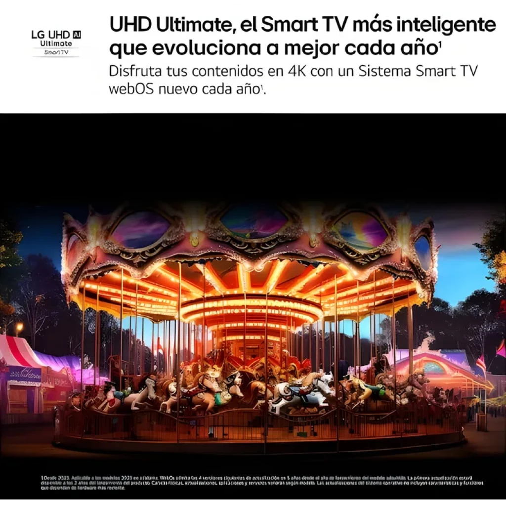 LG 55UA74006LB 55 4K UHD com webOS AI Ultimate, tela fina com bordas estreitas, cores vibrantes e suporte duplo, ideal para imagem nítida e fluida - Item2