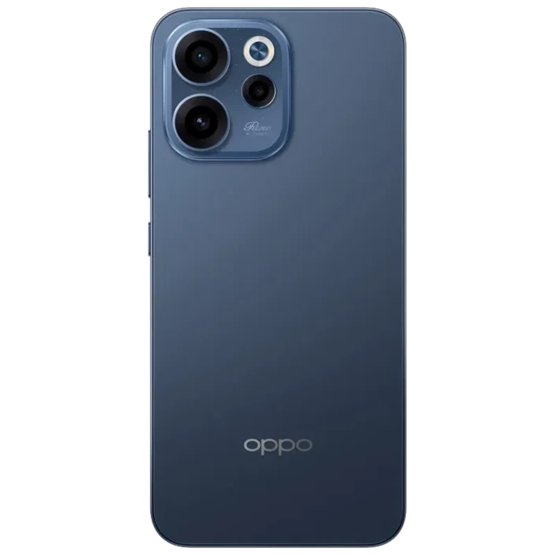 Oppo Reno15 FS 5G noir Twilight avec écran bord à bord, poinçon central, dos mat et triple module photo pro; design fin et élégant, logo Oppo vertical - Ítem2