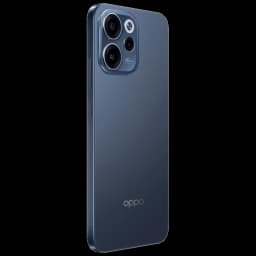Oppo Reno15 FS 5G Noir Twilight au dos mat, module photo carré avec triple capteur proéminent et bordures fines au design élégant