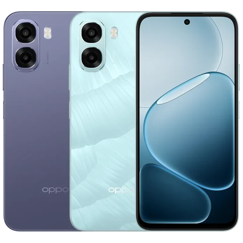 Oppo A6X 128 Go Noir Lilas avec grand écran 6,75 pouces à poinçon central, double module photo arrière et bords fins, design élégant et moderne - Ítem1