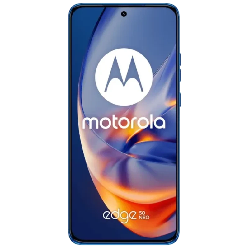 Smartphone azul náutico con pantalla full frontal perforada, triple cámara trasera con lente principal de 50 MP, cuerpo delgado y acabado mate IP68 - Ítem2