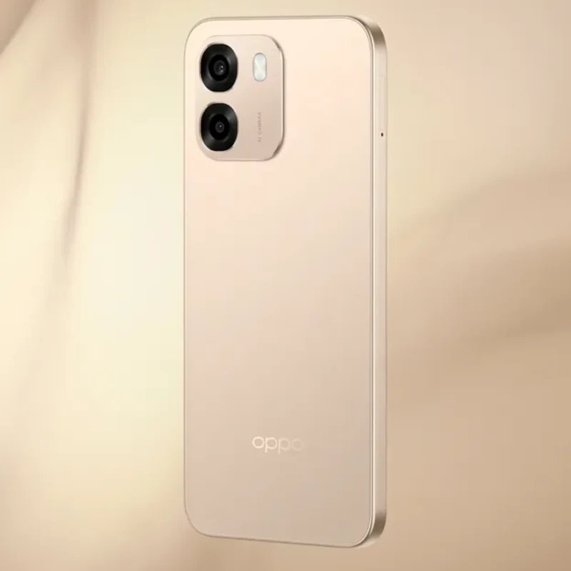 Oppo A6 256 Go Aurora Doré avec écran bord à bord perforé, dos doré mat, module photo double proéminent et finition élégante - Ítem3