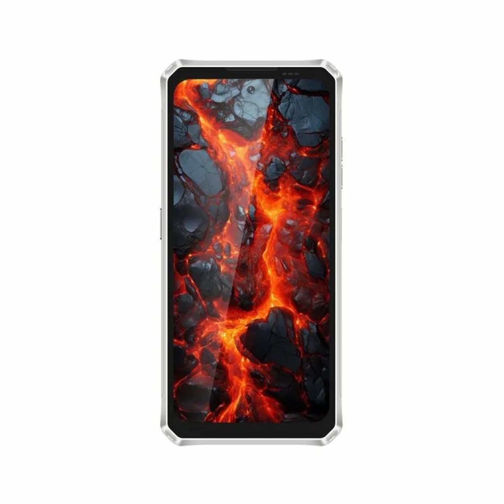 Smartphone Lagenio Panther 1 argent, dos robuste avec triple module photo central cerclé d’orange et flash puissant, écran 6,7 pouces bord fin affichant un - Ítem4