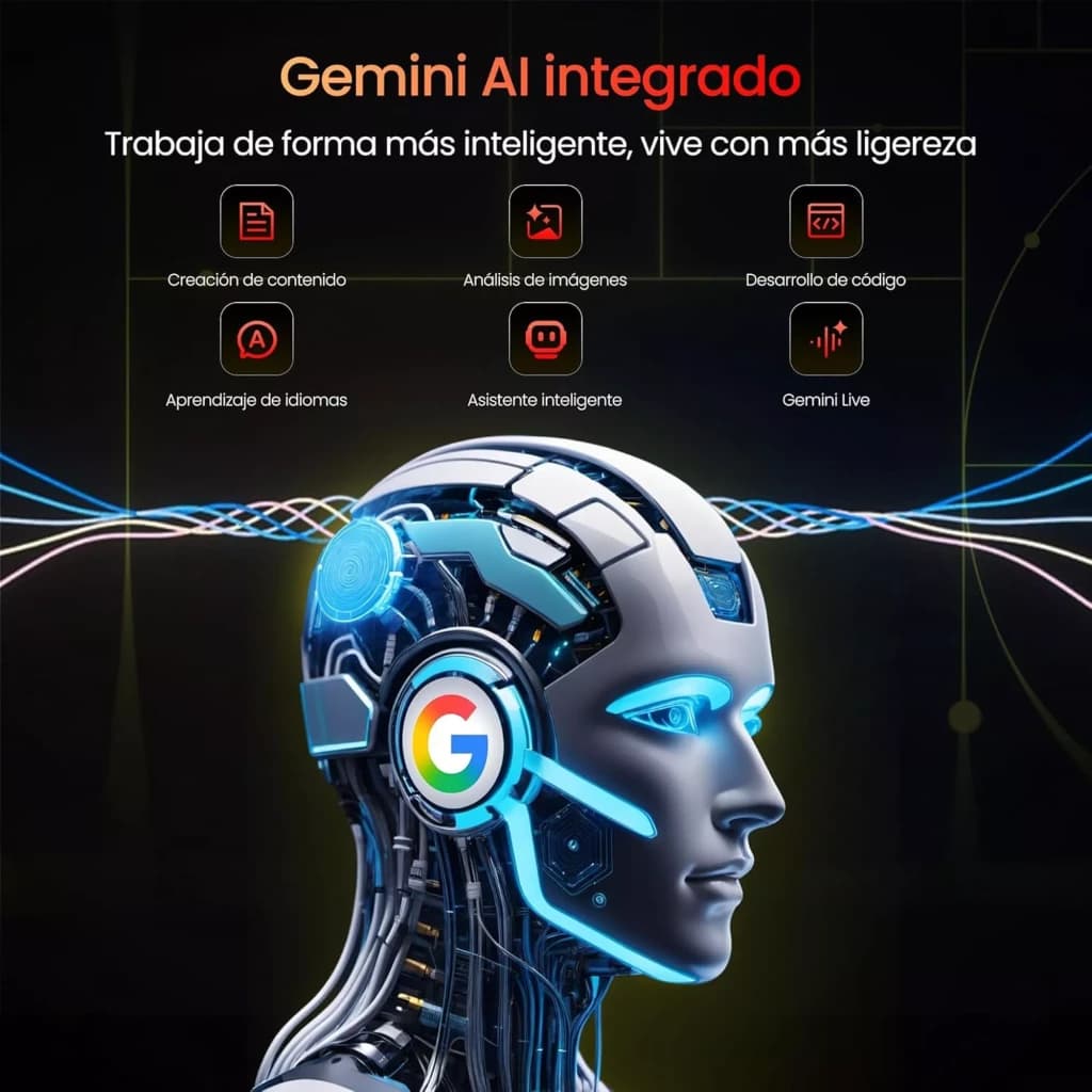 Lagenio Panther 2 branco com ecrã de 6,7 pol., 128 GB, 4 GB RAM e carregamento rápido 18 W; design elegante e ícones de IA destacados no visor