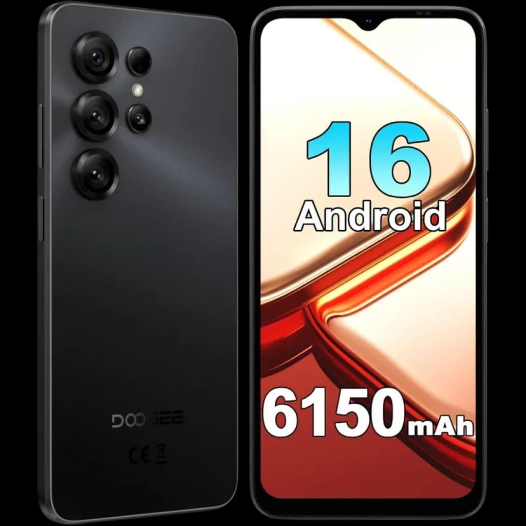 Doogee Note 56X 3GB/64GB Gris con pantalla notch en V, cámara trasera triple en módulo ovalado, acabado mate y batería destacada de 6150 mAh en pantalla