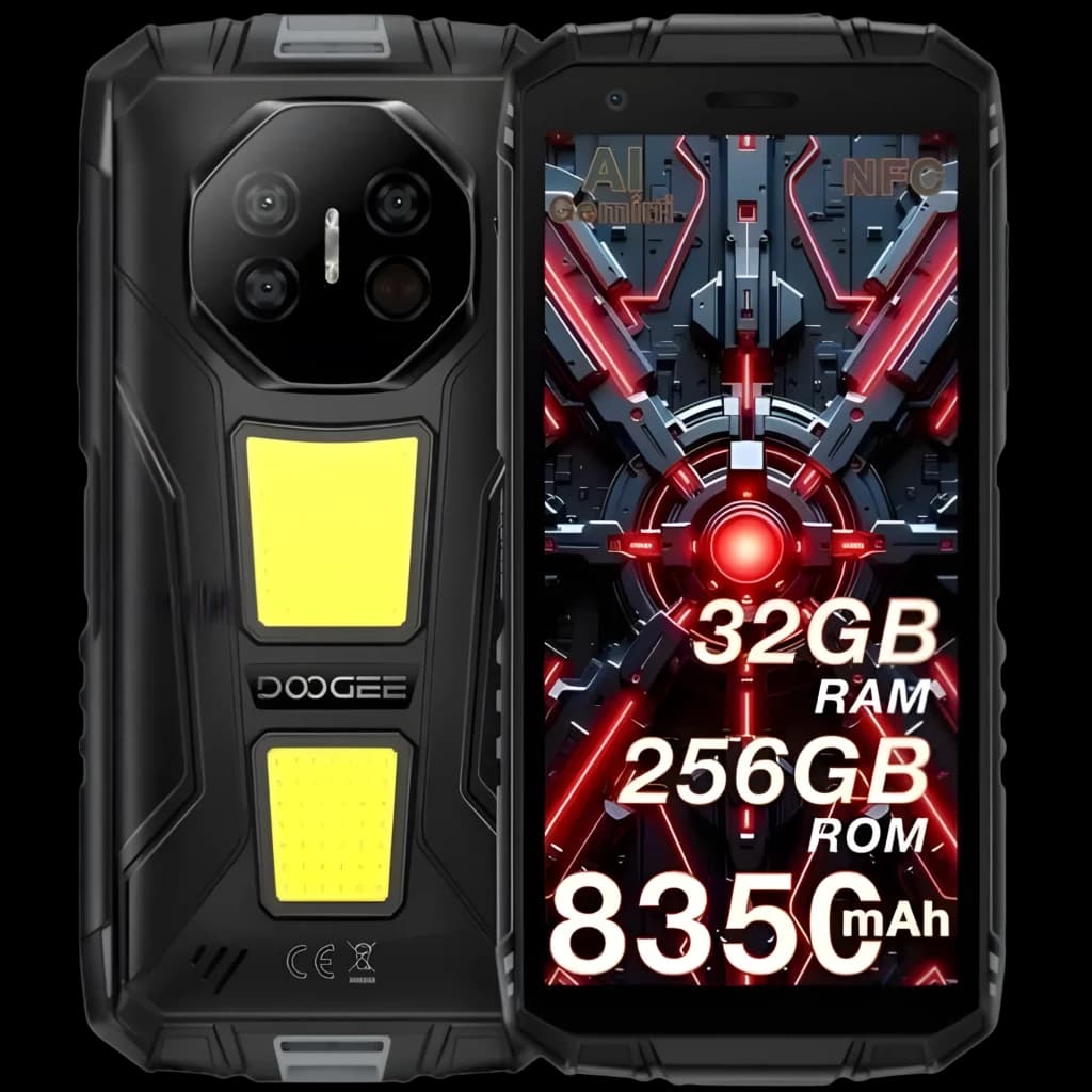 Doogee Fire 3 Max 256 Go Gris 4G + 24 Go de RAM virtuelle et batterie de 8 350 mAh avec charge inversée