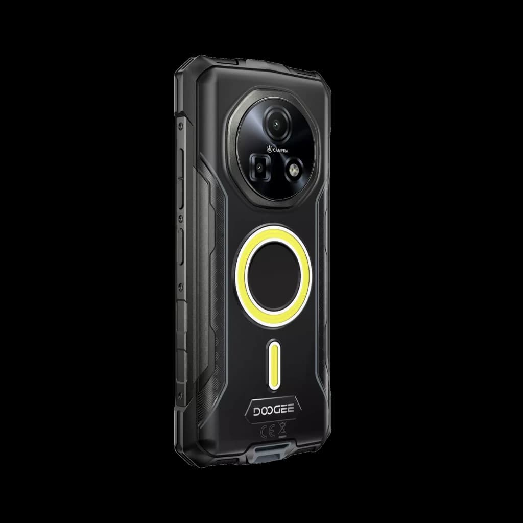 Doogee Fire 5 Ultra gris robuste, écran 6,6 pouces, grand anneau lumineux arrière, module photo circulaire triple, inscriptions 32 Go + 256 Go et Gemini AI