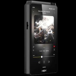 Hiby R6 III 2025 Noir, lecteur audio Hi‑Res au châssis noir anguleux, grand écran tactile avec interface musique, bordures fines et commandes latérales