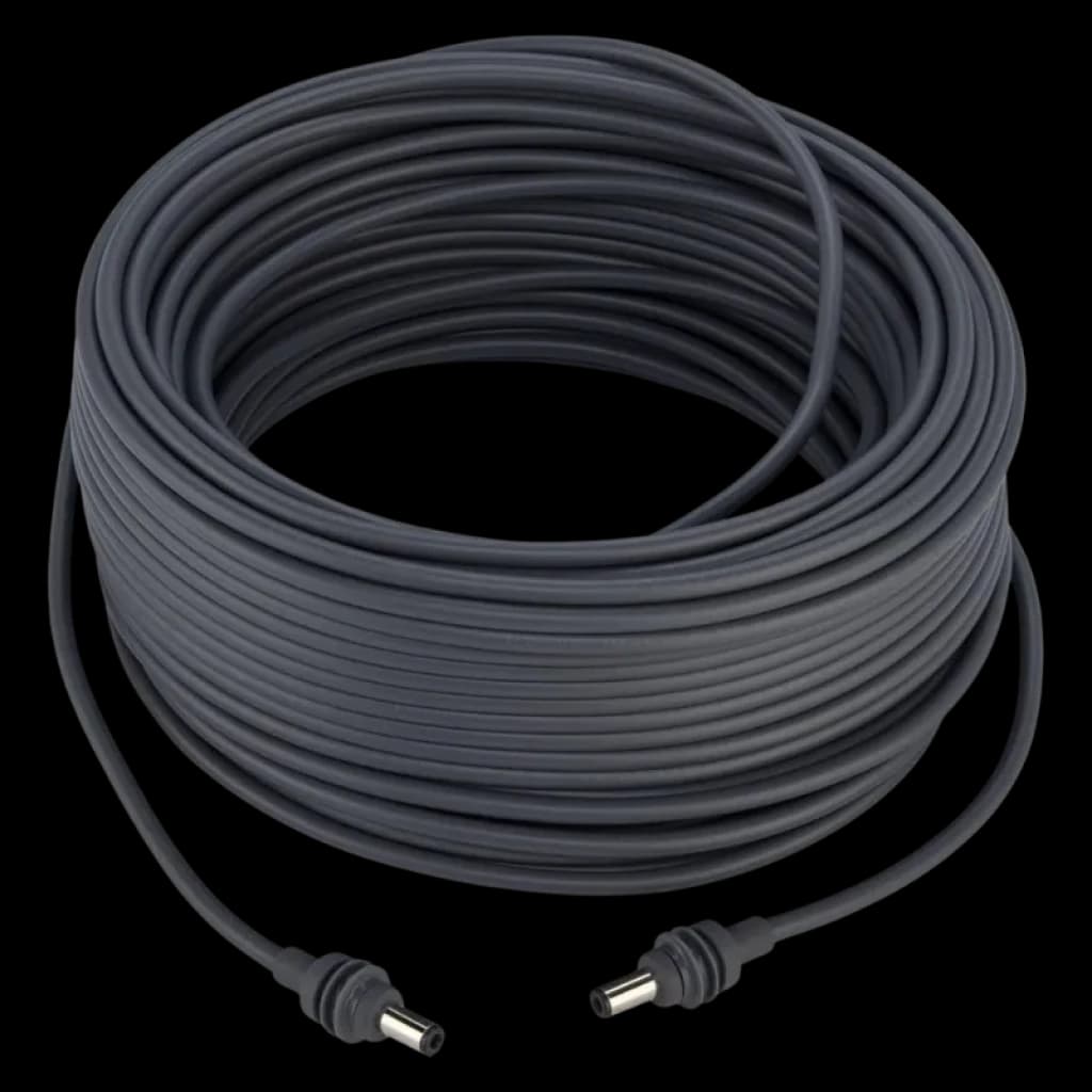 Cable de alimentación DC gris de 30 m para Starlink Mini, diseño enrollado, grosor uniforme y conectores cilíndricos en ambos extremos para instalación