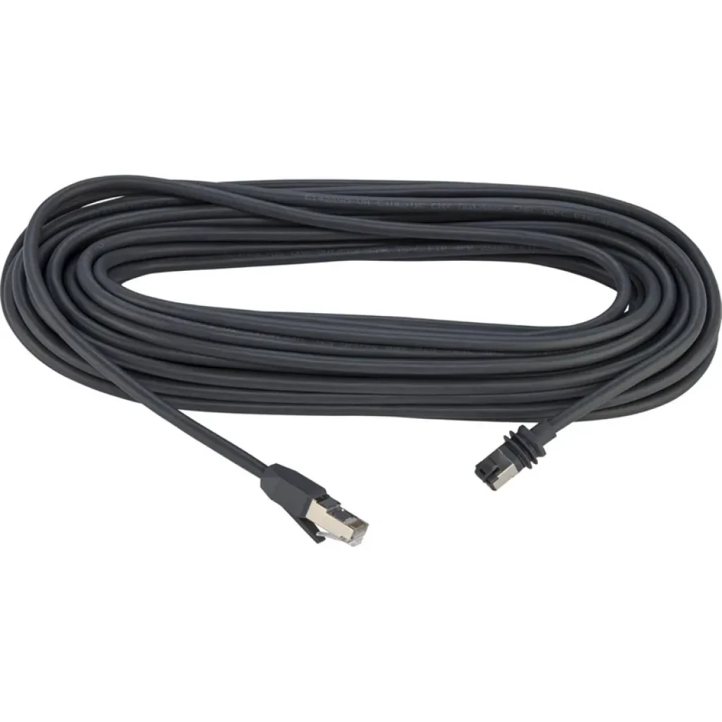 Cable Ethernet Starlink 15 m gris para Mini Kit, flexible y largo. Conector RJ45 estándar en un extremo y conector propietario Starlink en el otro. - Ítem1