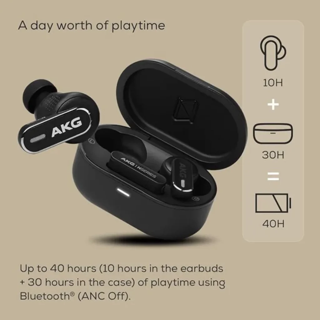 AKG N5 Hybrid Preto - Auriculares TWS com Dongle USB-C 2,4 GHz e som de alta resolução - Item5
