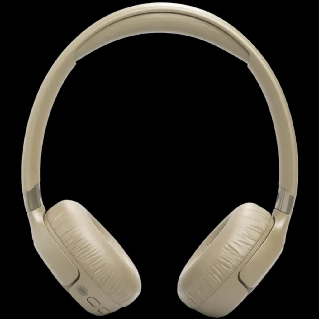 JBL Tune 680NC Beige, casque supra-auriculaire sans fil en beige sable, arceau rembourré, coussinets doux, boutons latéraux, design pliable élégant