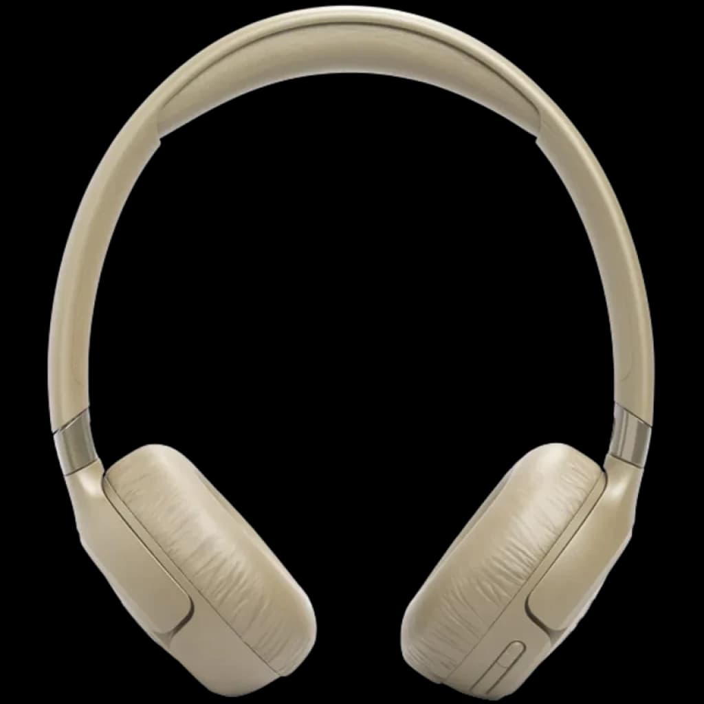 JBL Tune 680NC Beige, casque supra-auriculaire sans fil avec arceau rembourré, coussinets épais et commandes intégrées, design épuré beige crème