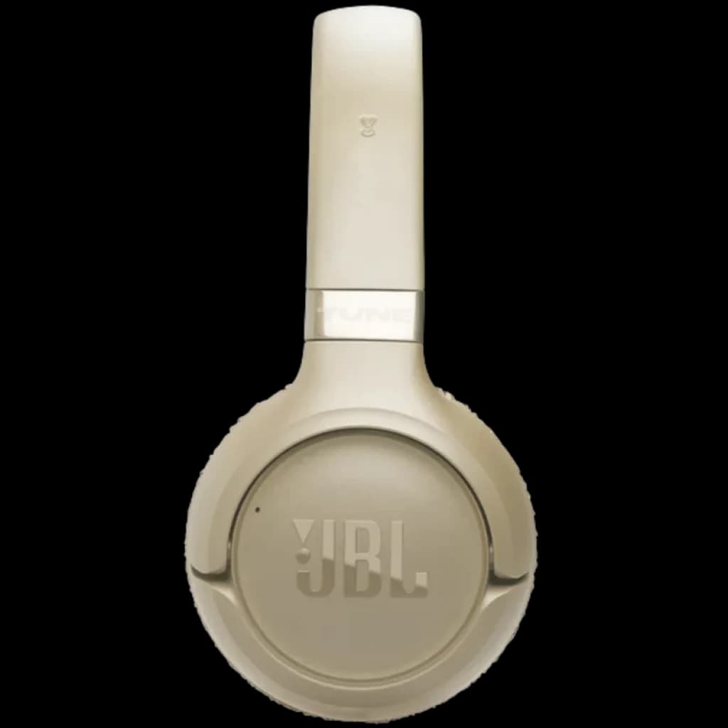 JBL Tune 680NC Beige casque supra-auriculaire pliable, oreillette ronde matte avec logo JBL en relief, arceau rembourré, design épuré avec ANC intégrée