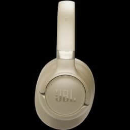 Casque JBL Tune 780NC beige, arceau rembourré, oreillette circum-aurale avec logo JBL en relief, design épuré mat, boutons discrets intégrés sur la coque