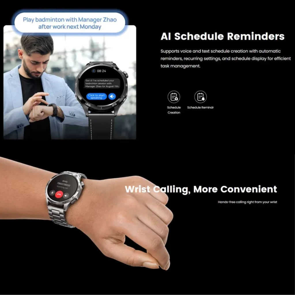 Mibro watch GT Leather Black AMOLED 1,43” 60 Hz brillo 600 nits - Reloj inteligente - Ítem4