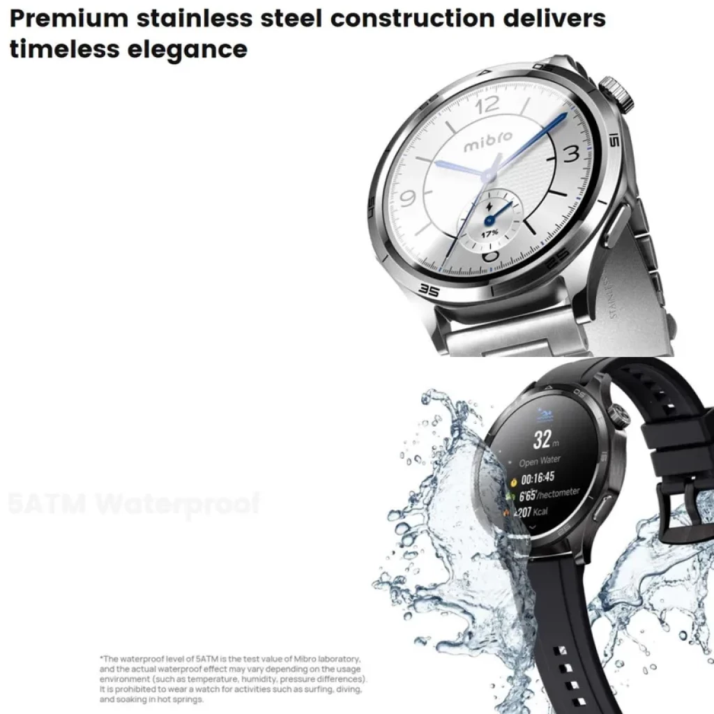 Mibro watch GT Acero inoxidable Plata pantalla AMOLED de 1,43