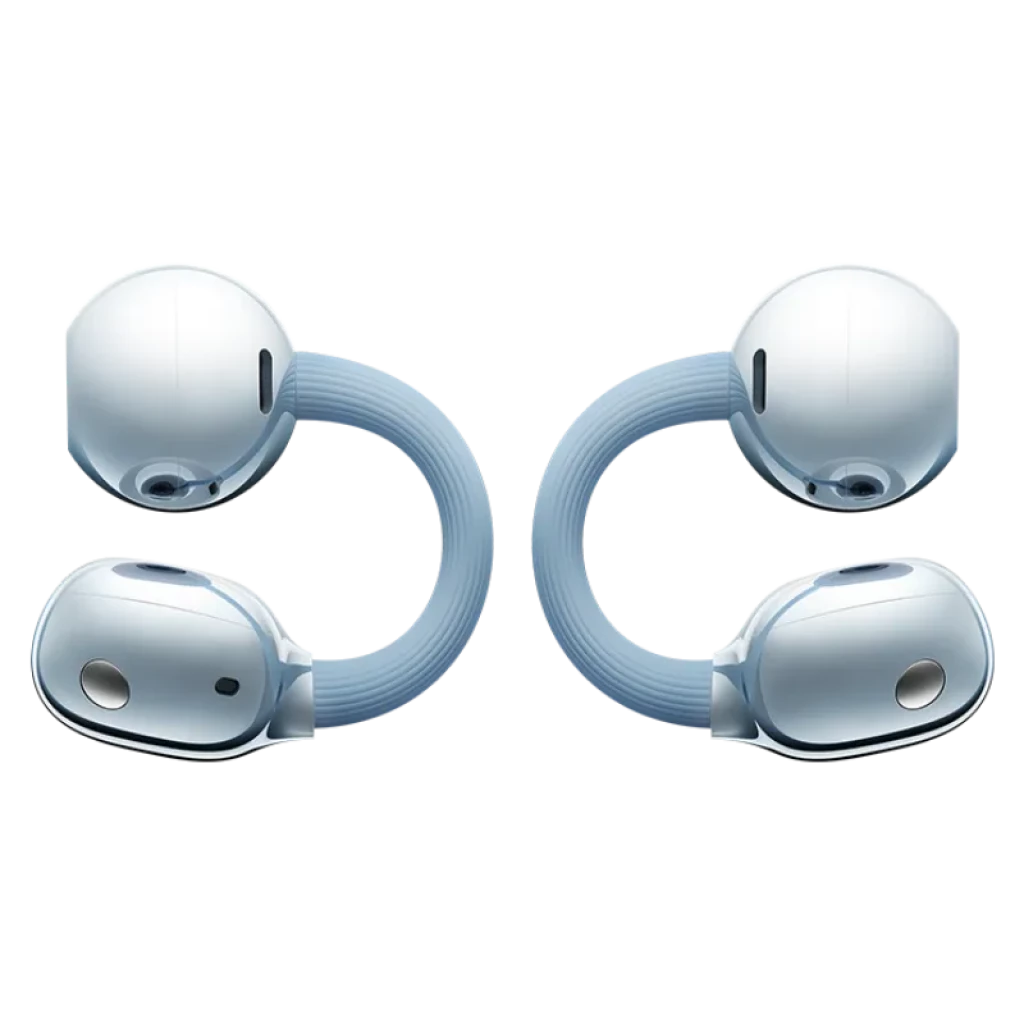Huawei FreeClip 2 Auriculares Bluetooth con diseño open-ear en color azul, cápsulas metálicas brillantes y estuche compacto texturizado a juego - Ítem2