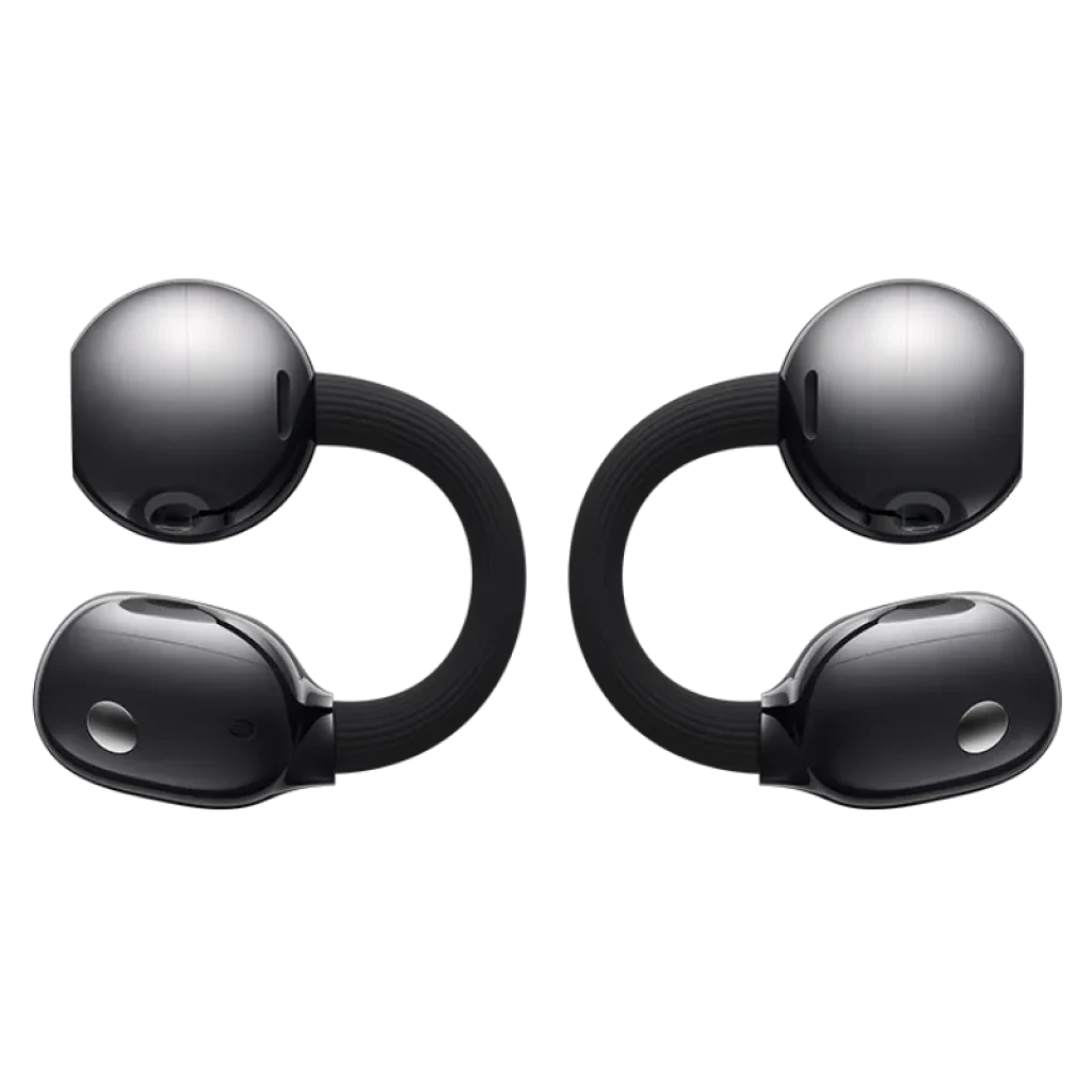 Huawei FreeClip 2 Auriculares Bluetooth con diseño open-ear en color negro, cápsulas metálicas brillantes y estuche compacto texturizado a juego - Ítem2