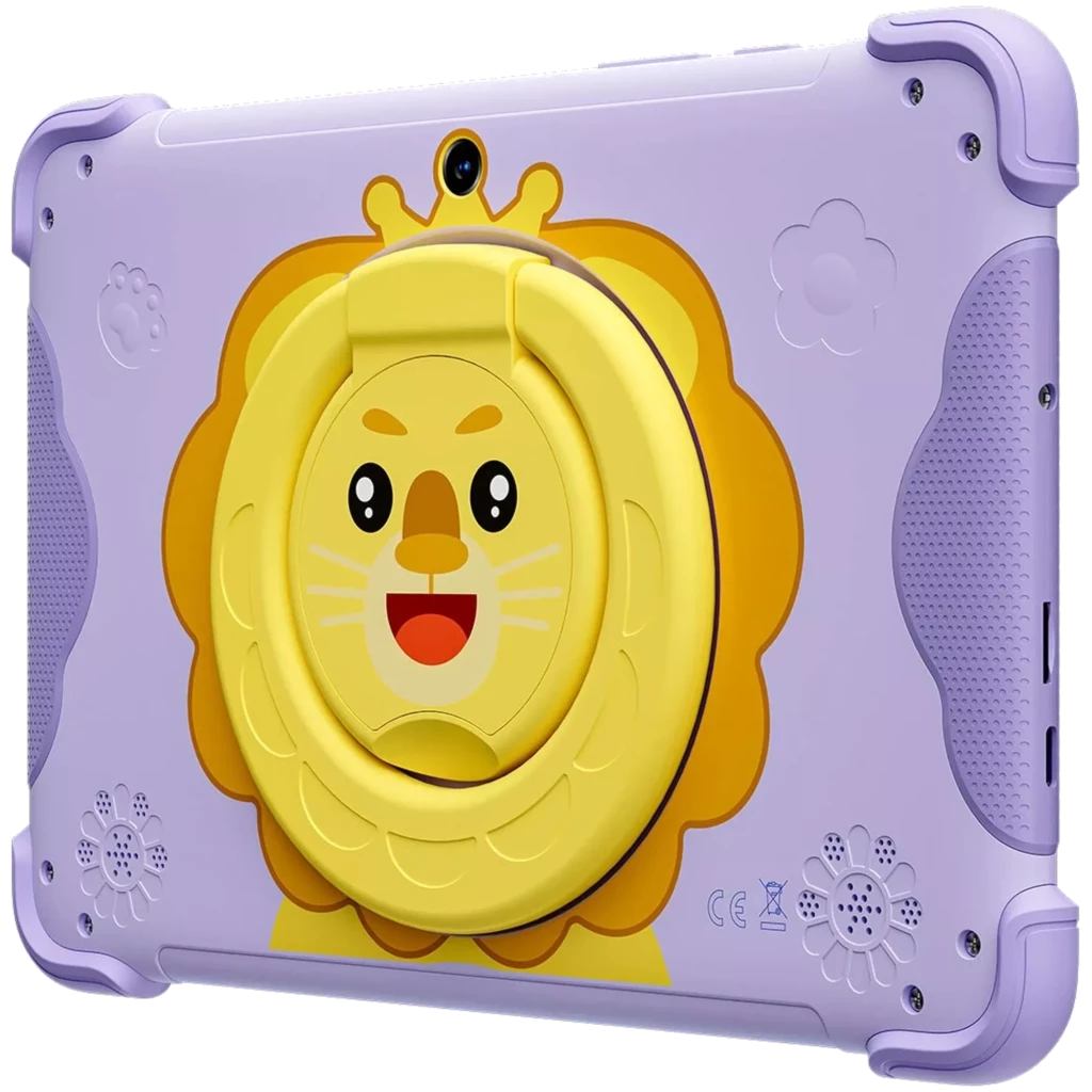 Tablette enfant violette Blackview Link 1 Kids 4 Go 64 Go, grand écran, coque robuste avec lion jaune et poignée rotative, caméra et haut-parleurs intégrés - Ítem5