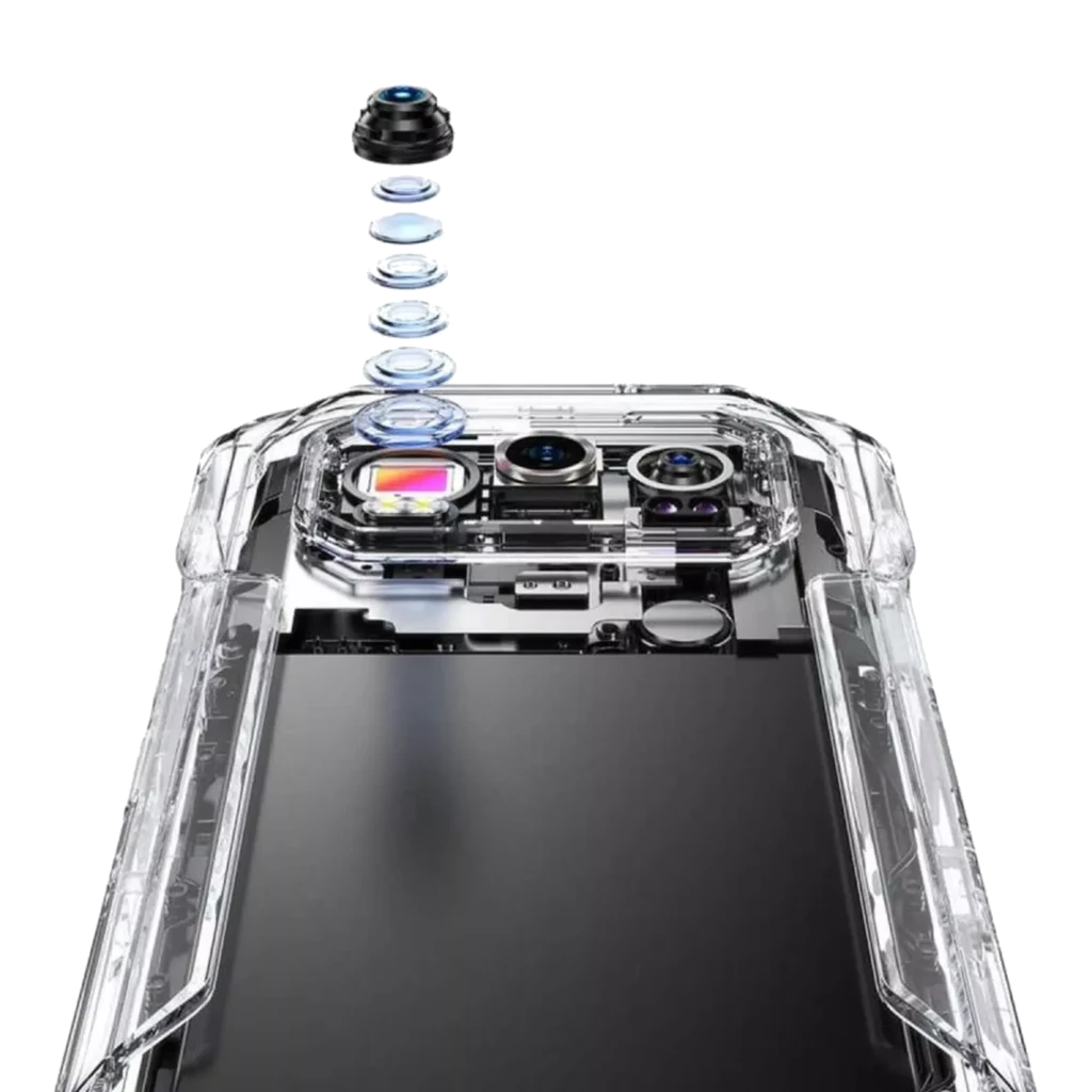 Ulefone Armor 27T Pro Plus 5G negro, diseño robusto con esquinas reforzadas, módulo de cámara 50 MP con FLIR térmica, pantalla frontal con biseles gruesos - Ítem3