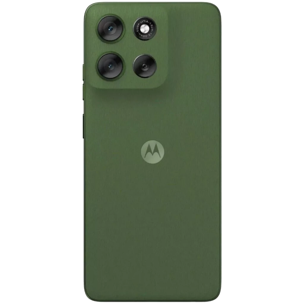 Motorola Moto G56 5G verde drill con triple cámara trasera, pantalla 6.72 pulgadas con hole-punch central, acabado mate y bordes rectos - Ítem3