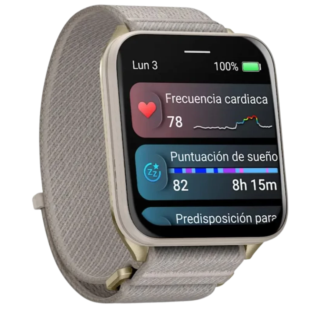 Garmin Venu X1 Caja de titanio dorada Correa de nailon ComfortFit Gris - Ítem2