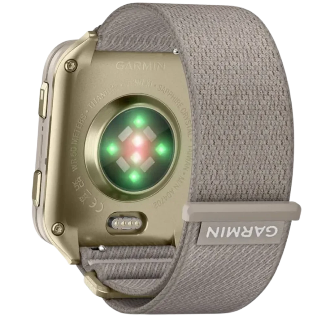 Garmin Venu X1 Caja de titanio dorada Correa de nailon ComfortFit Gris - Ítem5