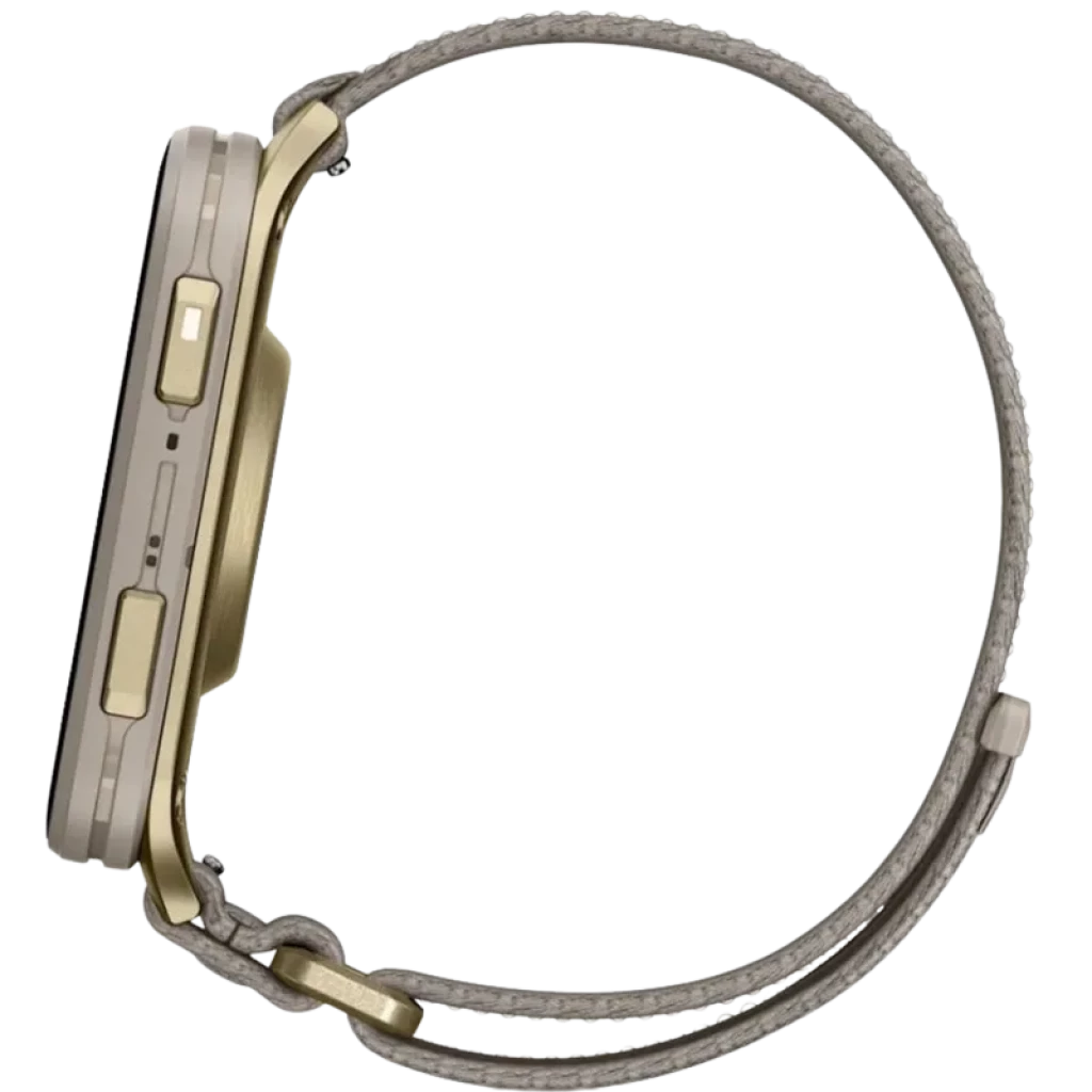 Garmin Venu X1 Caja de titanio dorada Correa de nailon ComfortFit Gris - Ítem7