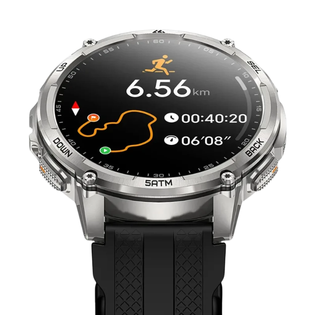 Kospet Tank T4C Negro con correa negra, caja robusta, pantalla AMOLED 1,5 con esfera digital multicolor, bisel metálico, botones laterales y resistencia 5 ATM - Ítem2