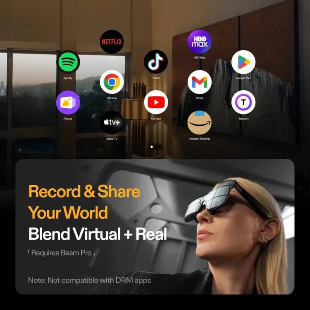 Module XREAL Eye 6 DoF pour lunettes AR : caméra frontale compacte et élégante, intégrant le suivi des mouvements et la capture pour mélanger le monde virtuel et le monde réel