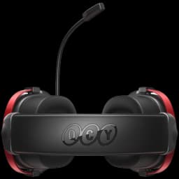Casque gaming QCY Heroad VN200 USB A noir et rouge avec micro flexible, arceau rembourré et oreillettes épaisses, haut parleurs 40 mm son spatial 7.1