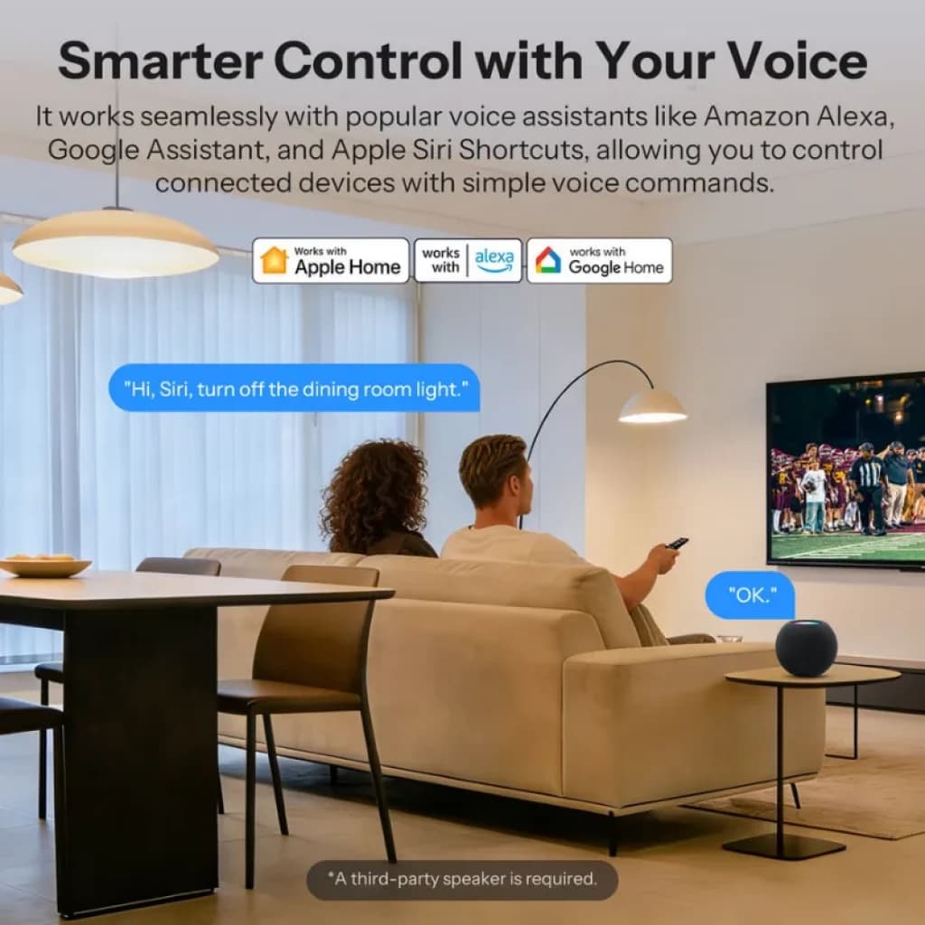 SONOFF Orb-MW2 Matter double canal, interrupteur mural intelligent avec commande vocale, compatible avec Apple Home, Alexa et Google Home, design moderne blanc