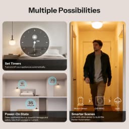 SONOFF Orb-MW2 Matter double canal : interrupteur mural intelligent avec minuteries, démarrage différé, scénarios et contrôle de l'éclairage avec capteur de mouvement