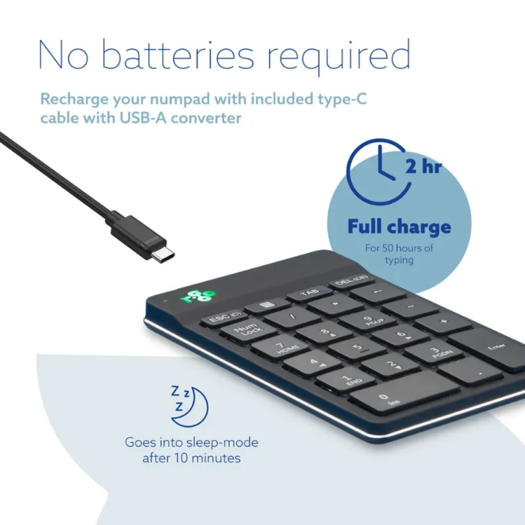  R-Go Tools Numpad Break - Teclado Numérico compacto inalámbrico Bluetooth con indicador de pausa - Ítem5
