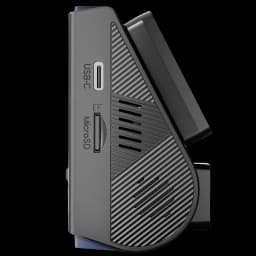 VIOFO A119M Pro 4K HDR Mini com corpo compacto, porta USB-C, slot MicroSD e grelhas de ventilação; suporte Wi‑Fi 6 dual band e controlo por voz