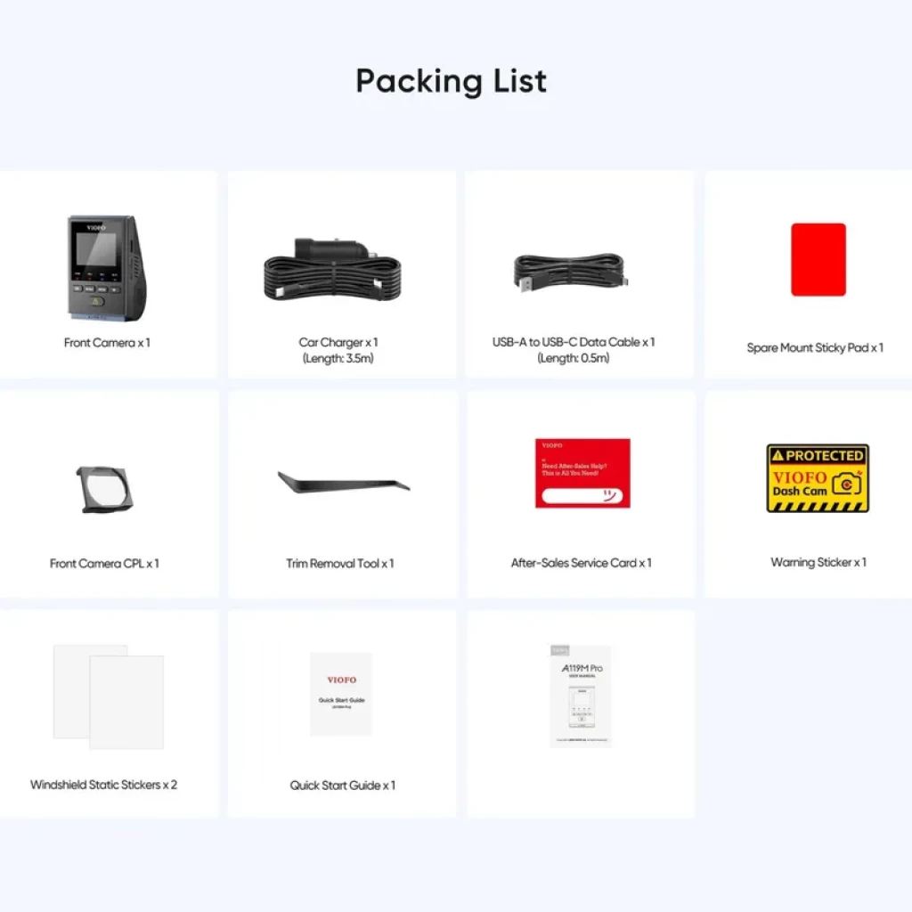 VIOFO A119M Pro 4K HDR Mini - Dashcam Wi-Fi 6 dual band e controlo por voz - Item6