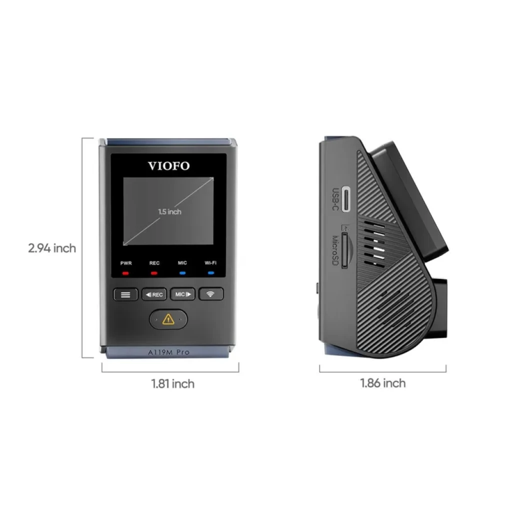 VIOFO A119M Pro 4K HDR Mini - Dashcam Wi-Fi 6 dual band e controlo por voz - Item7